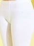 Girl's White Pure Cotton Chikankari Kurta With Leggings Set